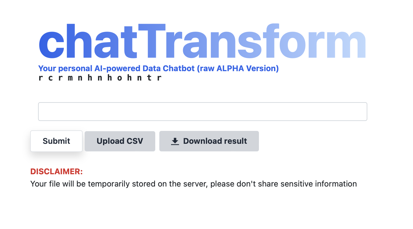 ChatTransform Tool